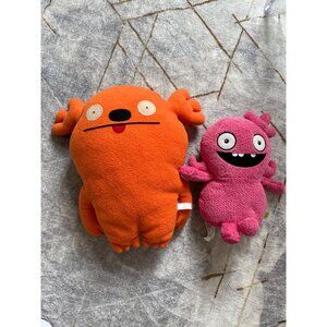 UGLY DOLLS Pink 11" Plush Moxy Doll and Mrs. Kasoogi orange 15" Stuffed Toy